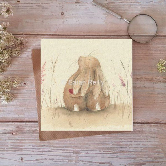 Always Hare Blank Card Hare Sarah Reilly Love Country Easter Mothers Day