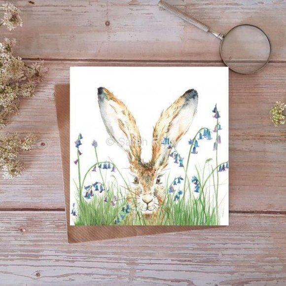 Curious Hare Card Mothers Day Easter Hare Sarah Reilly Love Country