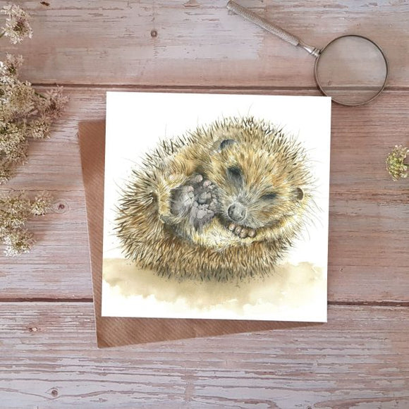 Forty Winks Hedgehog Card Sarah Reilly Love Country