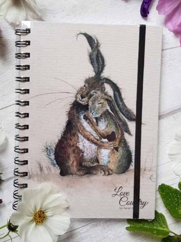 Hares my Heart Spiral Hardback Notebook A5 Sarah Reilly Love Country